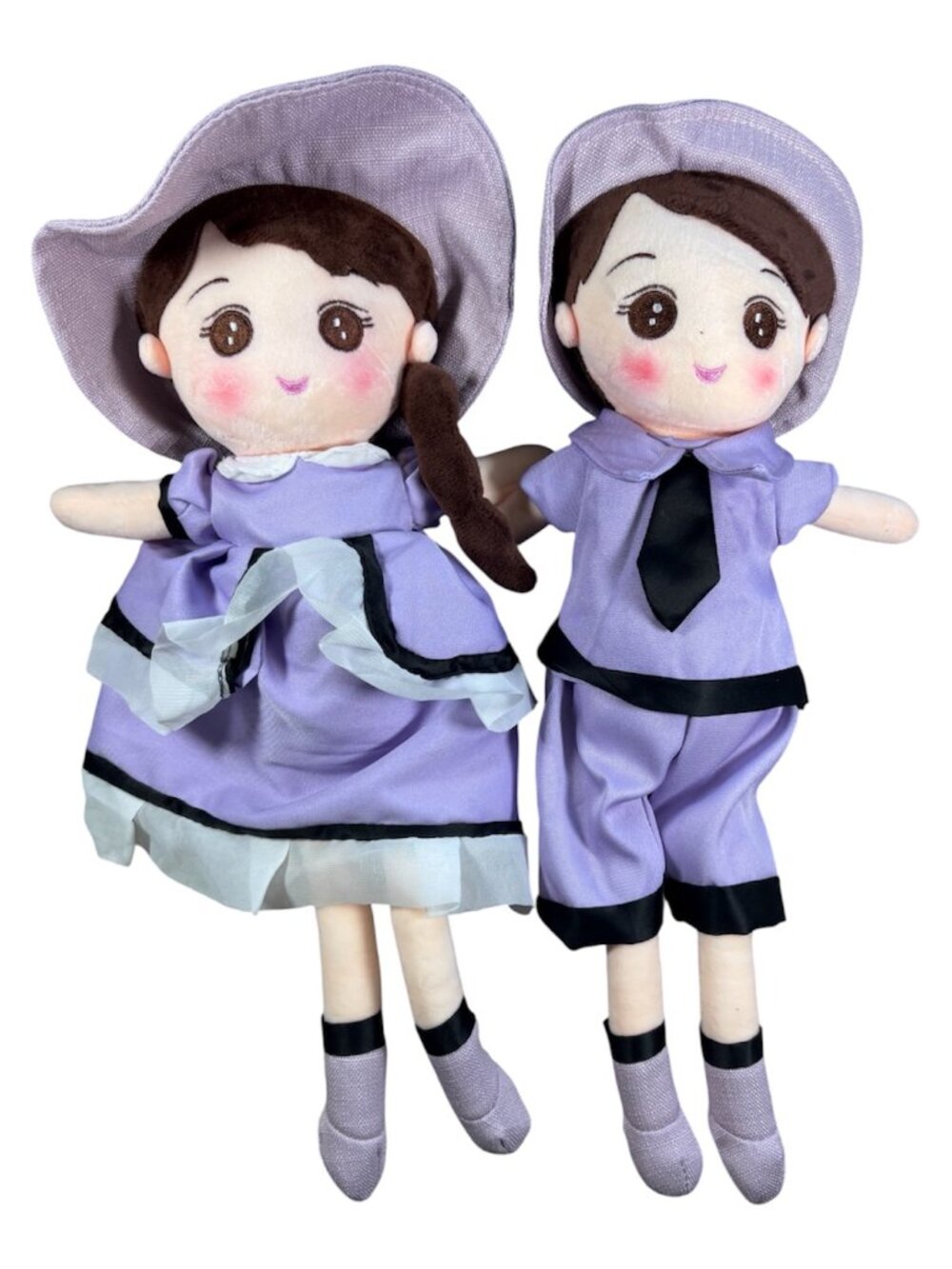 Kawaii Plush Matching Boy & Girl Dolls- Soft Stuffed Plush Doll
